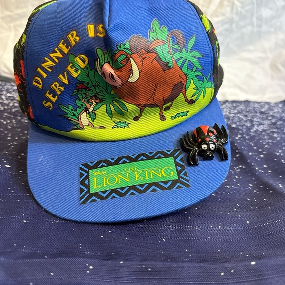 Disney The Lion King Vintage Cap Hat Timon Pumbaa Bug Dinner Served Children 4-7 - Picture 2 of 9